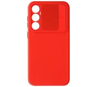 Coque pour Samsung Galaxy S23 FE Silicone Cache Caméra Coulissant Rouge