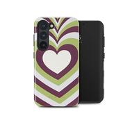 Selencia Coque arrière Vivid pour Samsung Galaxy S23 - Double Hearts Plum Fern