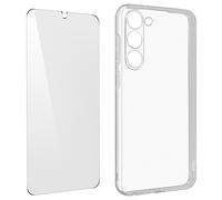 Coque pour Samsung Galaxy S23 Plus Silicone Gel et Verre Trempé 9H transparent