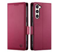 Coque pour Samsung Galaxy S23+/S23 Plus 6.6"", Housse en Cuir PU Fermeture Magnétique Protection Portefeuille Étui à Rabat -Rouge