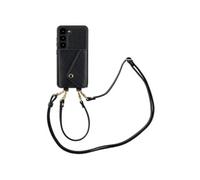 Selencia Coque de télephone Sera avec cordon et porte-cartes enveloppe pour Samsung Galaxy S23 - Noir