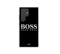 Coque téléphone - MANIACASE - Samsung Galaxy S23 Ultra - Silicone TPU - Noir - Motif Boss Hugo