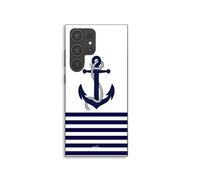 Coque Pour Samsung Galaxy S23 Ultra Cap sur l'océan, ancre marine fond blanc Maniacase