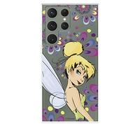 Coque pour Samsung Galaxy S23 Ultra officielle Disney Fée Clochette Fleurs pour protéger votre téléphone portable Coque en silicone souple sous licence officielle Peter Pan