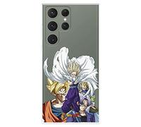 Coque pour Samsung Galaxy S23 Ultra officielle Dragon Ball Guerriers Saiyans pour protéger votre téléphone portable Coque en silicone souple sous licence officielle Dragon Ball
