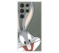 Coque pour Samsung Galaxy S23 Ultra officielle Warner Bros Bugs Bunny Silhouette transparente pour protéger votre téléphone portable Coque en silicone souple sous licence officielle Looney Tunes