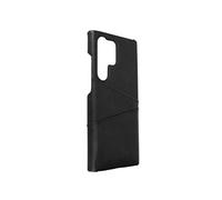 Coque Pour Samsung Galaxy S23 Ultra Rigide Intérieur Similicuir Porte Carte Noir