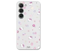 Personalaizer Coque flexbile Transparente avec Hello Kitty Motif Fleurs pour Samsung S24