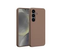 Accezz Coque Liquid Silicone avec MagSafe pour Samsung Galaxy S24 - Marron clair