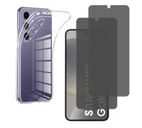 Coque pour Samsung Galaxy S24 et 2 Verres Trempé Noir Anti Espion Vitre Protection Ecran Phonillico®
