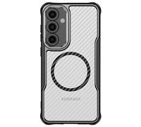 Coque pour Samsung Galaxy S24 FE MagSafe Dos Carbone Antichoc Renforcé Noir