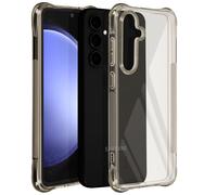 Coque pour Samsung Galaxy S24 FE Silicone Antichoc Coins Bumper iMak Noir transparent