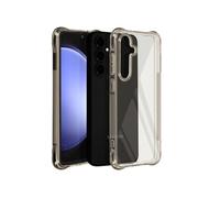 Coque pour Samsung Galaxy S24 FE Silicone Antichoc Coins Bumper Noir transparent