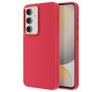 Coque pour Samsung Galaxy S24 FE Silicone Contour Caméra Métallisé Rouge