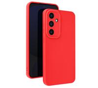 Coque pour Samsung Galaxy S24 FE Silicone Mat Bloc Caméra Protégé Rouge