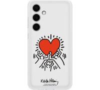Samsung EF-MS926 Étui de Protection à Rabat pour Galaxy S24+ avec Carte d'insertion Keith Haring, Blanc