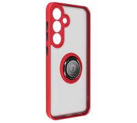 Coque Pour Samsung Galaxy S24 Plus Bague Métallique Fonction Support Rouge