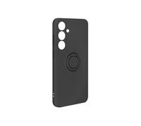 Coque Pour Samsung Galaxy S24 Plus Bague Support Silicone Flexible Noir