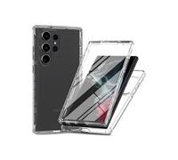 Coque Pour Samsung Galaxy S24 Ultra 5g - Housse Etui Silicone Gel 360 Integrale + Film Ecran - Transparent