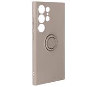 Coque Pour Samsung Galaxy S24 Ultra Bague Support Silicone Flexible Bronze