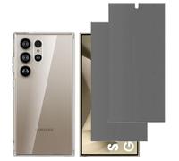 Coque pour Samsung Galaxy S24 ULTRA et 2 Verres Trempé Noir Anti Espion Vitre Protection Ecran Phonillico®