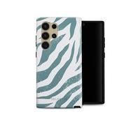 Selencia Coque arrière Vivid pour Samsung Galaxy S24 Ultra - Colorful Zebra Pine Blue