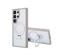 Accezz Coque Ring Stand avec MagSafe pour Samsung Galaxy S24 Ultra - Gris