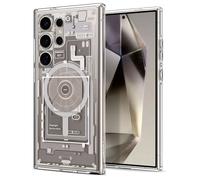 Coque pour Samsung Galaxy S24 Ultra Ultra Hybrid Zero One OneTap MagSafe Ring SPIGEN Titane Naturel