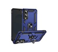 Coque pour Samsung Galaxy S25 Edge Hybride Bague Support Magnétique Bleu