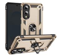 Coque Pour Samsung Galaxy S25 Edge Hybride Bague Support Magnétique Dorée