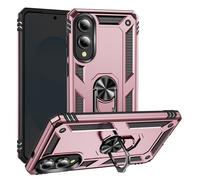 Coque pour Samsung Galaxy S25 Edge Hybride Bague Support Magnétique Rose champagne