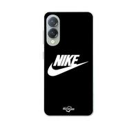 Coque Pour Samsung Galaxy S25 Edge Nike Logo Blanc Front Noir