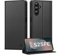 Coque pour Samsung Galaxy S25 FE Housse en Cuir PU Premium Etui à Rabat Pochette de Portefeuille Blocage RFID Flip Case Étui