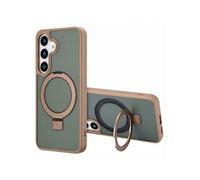 Accezz Coque Ring Stand avec MagSafe pour Samsung Galaxy S25 - Marron