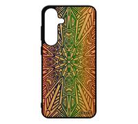 Coque Pour Samsung Galaxy S25+ Plus Bois Silicone Mandala Tibetain Nepal Bumper Personnalis¿ Rosace Violet Graphique Symbole Zen Antichoc