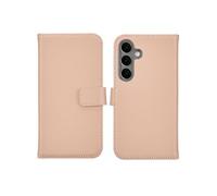 Selencia Étui portefeuille en cuir véritable pour Samsung Galaxy S25 Plus - Dusty Pink