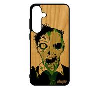 Coque Pour Samsung Galaxy S25+ Plus En Bois Silicone Zombie Mort Vivant Telephone Halloween Antichoc 4g Housse Gore Homme Epouvante Vert