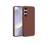 Accezz Coque Liquid Silicone avec MagSafe pour Samsung Galaxy S25 Plus - New Tea Brown