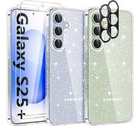 Coque Pour Samsung Galaxy S25 Plus / S25+ Paillettes, Avec 2 Verre Trempé Et 2 Caméra Arrière Protecteur, Transparent Paillettes Tpu Silicone, Anti-Rayures, Brillant Étui De Protec[Hou996751]