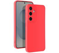 Coque pour Samsung Galaxy S25 Silicone Souple Bloc Caméra Protégé Rouge
