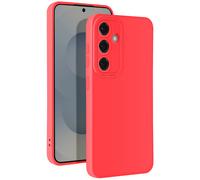 Coque pour Samsung Galaxy S25 Silicone Souple Bloc Caméra Protégé Rouge
