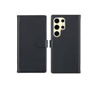 Selencia Étui portefeuille en cuir véritable pour Samsung Galaxy S25 Ultra - Noir