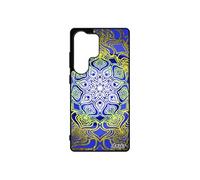 Coque pour Samsung galaxy S25 Ultra silicone Mandala indien tatouage effet 3d fleur housse fantaisie tibetain univers personnalisé zen de
