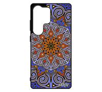 Coque Pour Samsung Galaxy S25 Ultra Silicone Mandala Nepal Etui Bleu Indien Hindou Fantaisie Portable Tibetain Homme Rigide Fleur Rosace