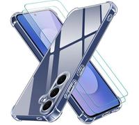Coque pour Samsung Galaxy S26 FE/Galaxy S25 FE + 2 Verres trempés - Etui Housse Transparent Vitre Protection Ecran Verre Trempé