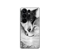 Coque Pour Samsung Galaxy S26 Ultra Le loup et la louve Animal noir et blonc Maniacase