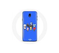 Coque pour Samsung Galaxy S4 BTS BT21 Tata Chimmy Cooky Rj Koya Shooky Et Mang Jouent De la musique Fond Bleu