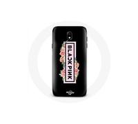 Coque pour Samsung Galaxy S5 Blackpink Groupe de K-pop Logo Noir Rose Fond Noir