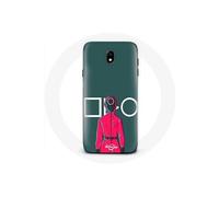 Coque pour Samsung Galaxy S5 Squid Game Soldat Rouge avec Masque Cercle Fond Vert