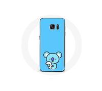 Coque pour Samsung Galaxy S6 Bangtan BTS BT21 Koya RM Fond Bleu
